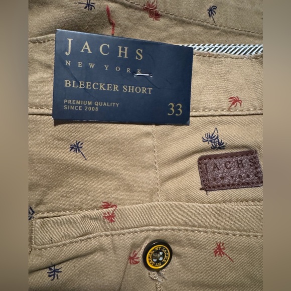 NWT! Jachs Dark Khaki Stretch Chino Shorts - Picture 10 of 11